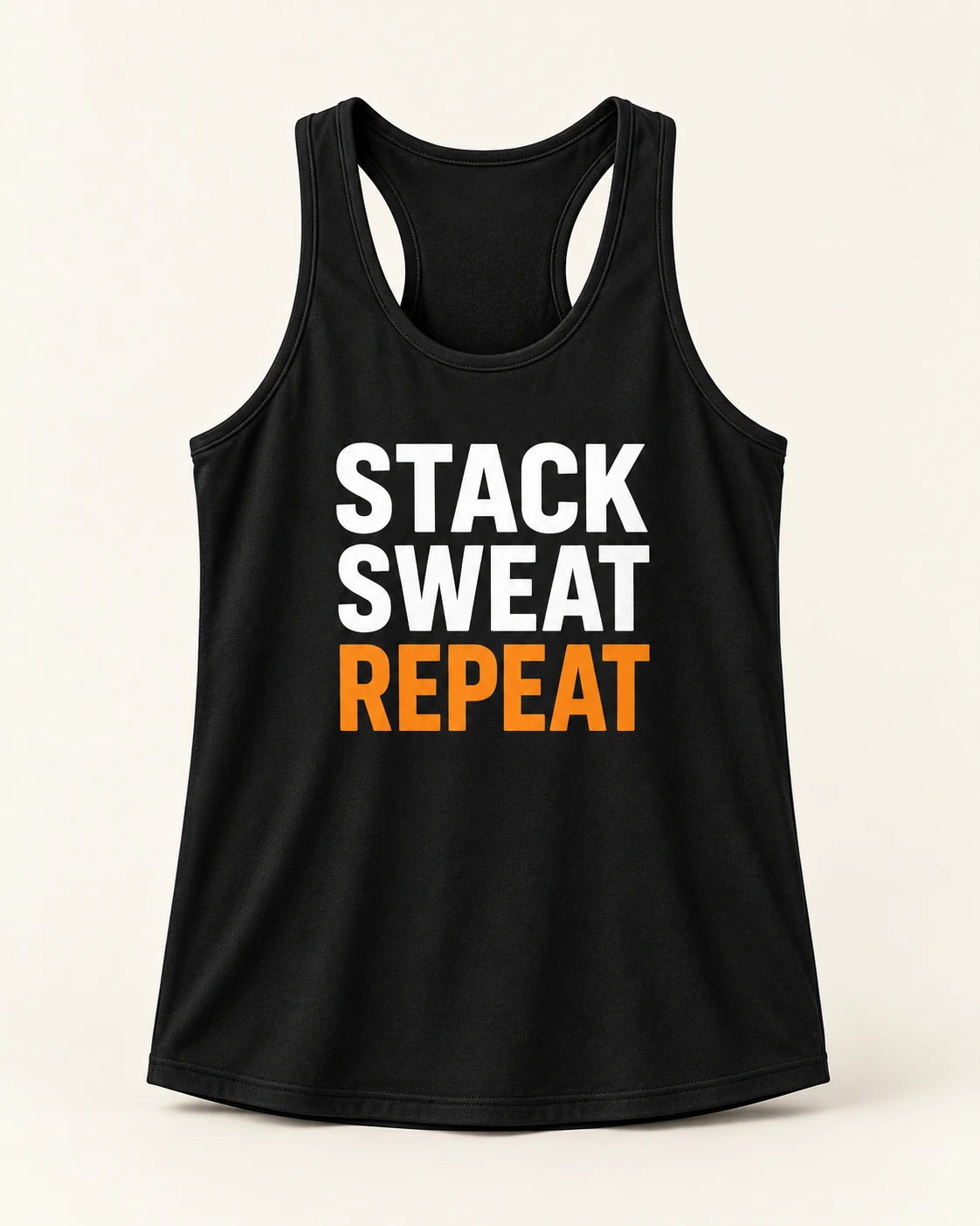 AI concept — Stack Sweat Repeat Training Tank — Black