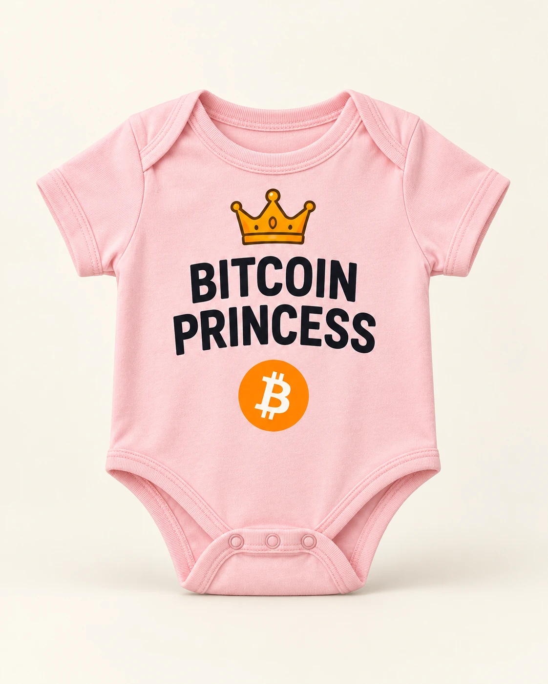 AI concept — Bitcoin Princess Bodysuit — Pink