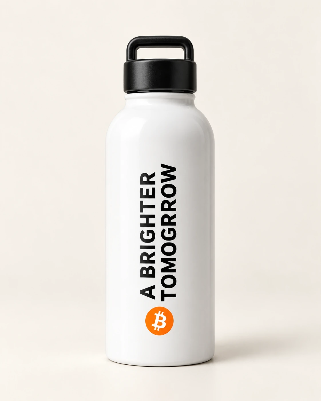 AI concept — A Brighter Tomorrow Water Bottle — White