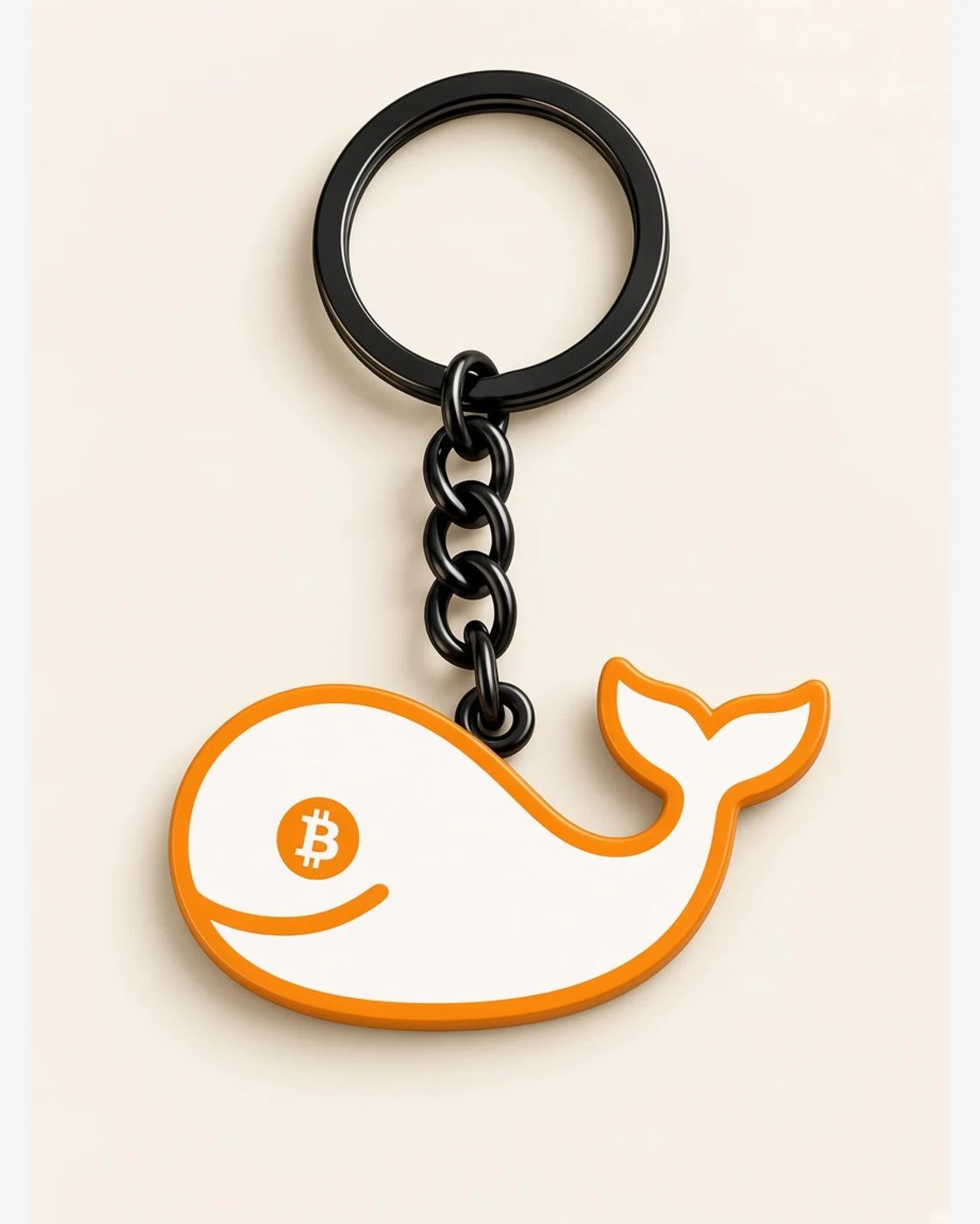 AI concept — CW Metal Whale Keyring — Black