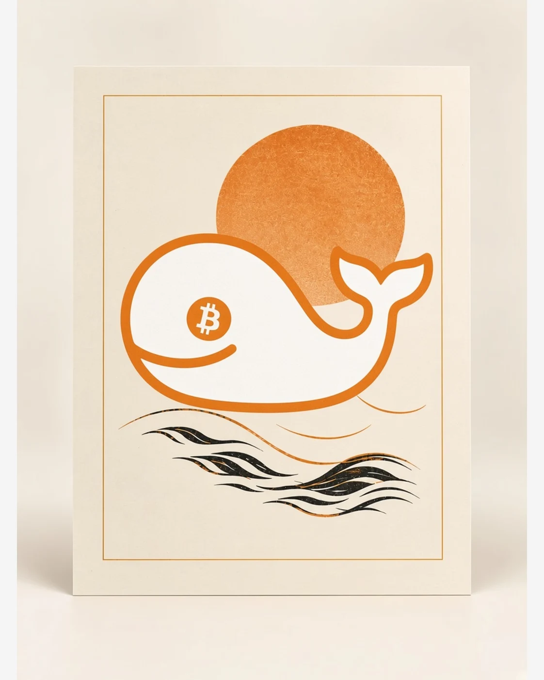 AI concept — CW Orange Horizon Art Print — Cream