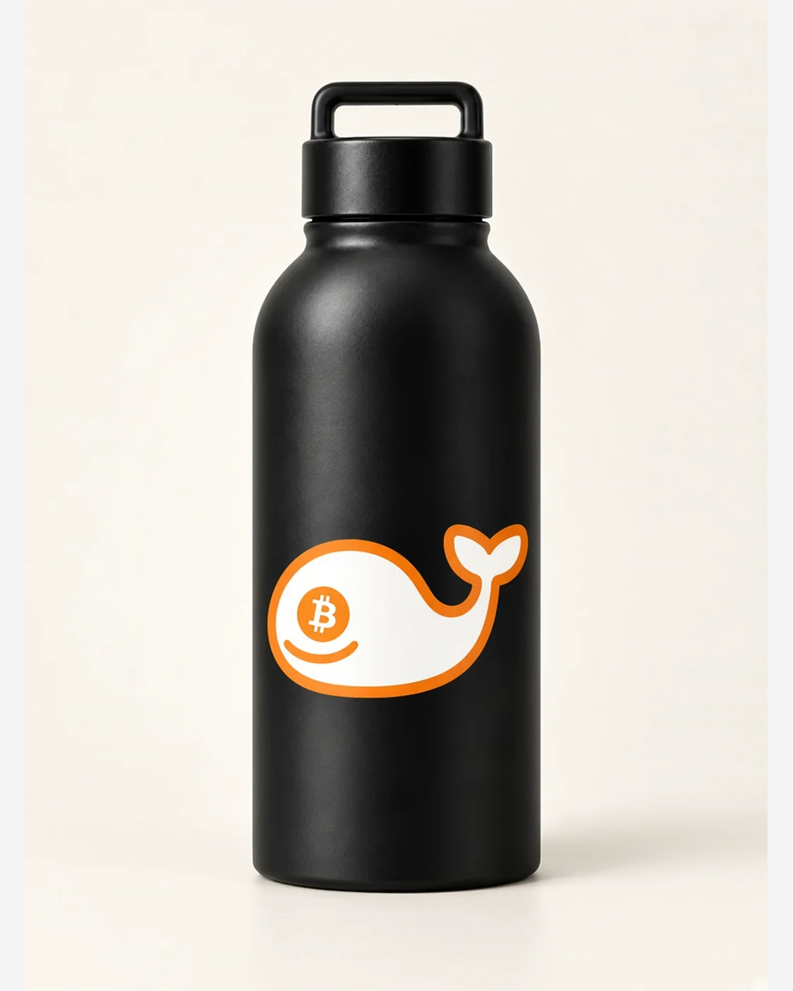 AI concept — Chunky Whale Water Bottle — Black