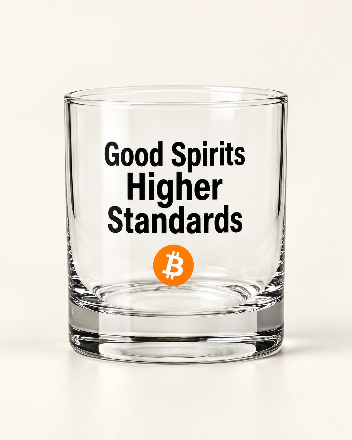 AI concept — Good Spirits Higher Standards Whisky Glass — Clear