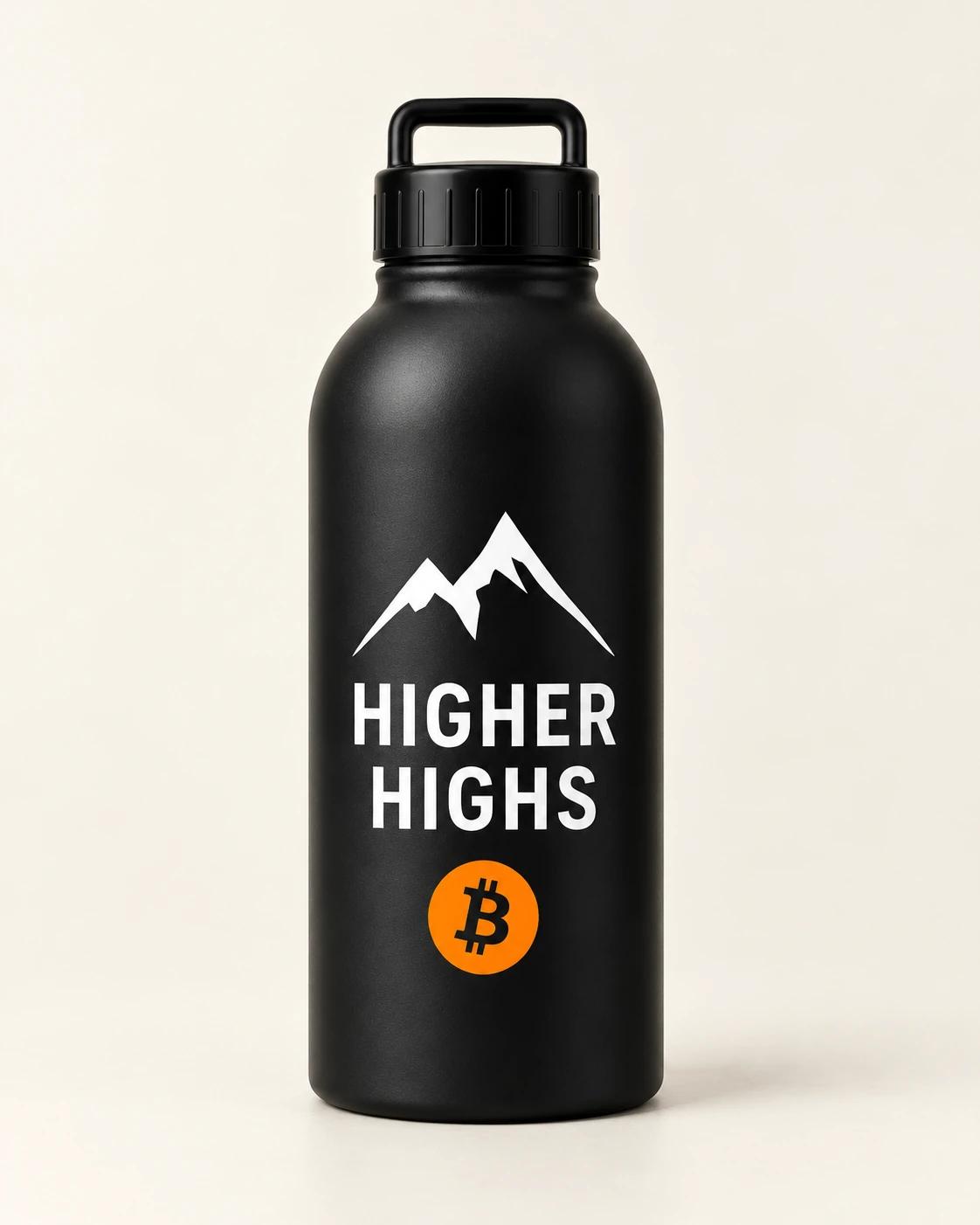 AI concept — Higher Highs Water Bottle — Black