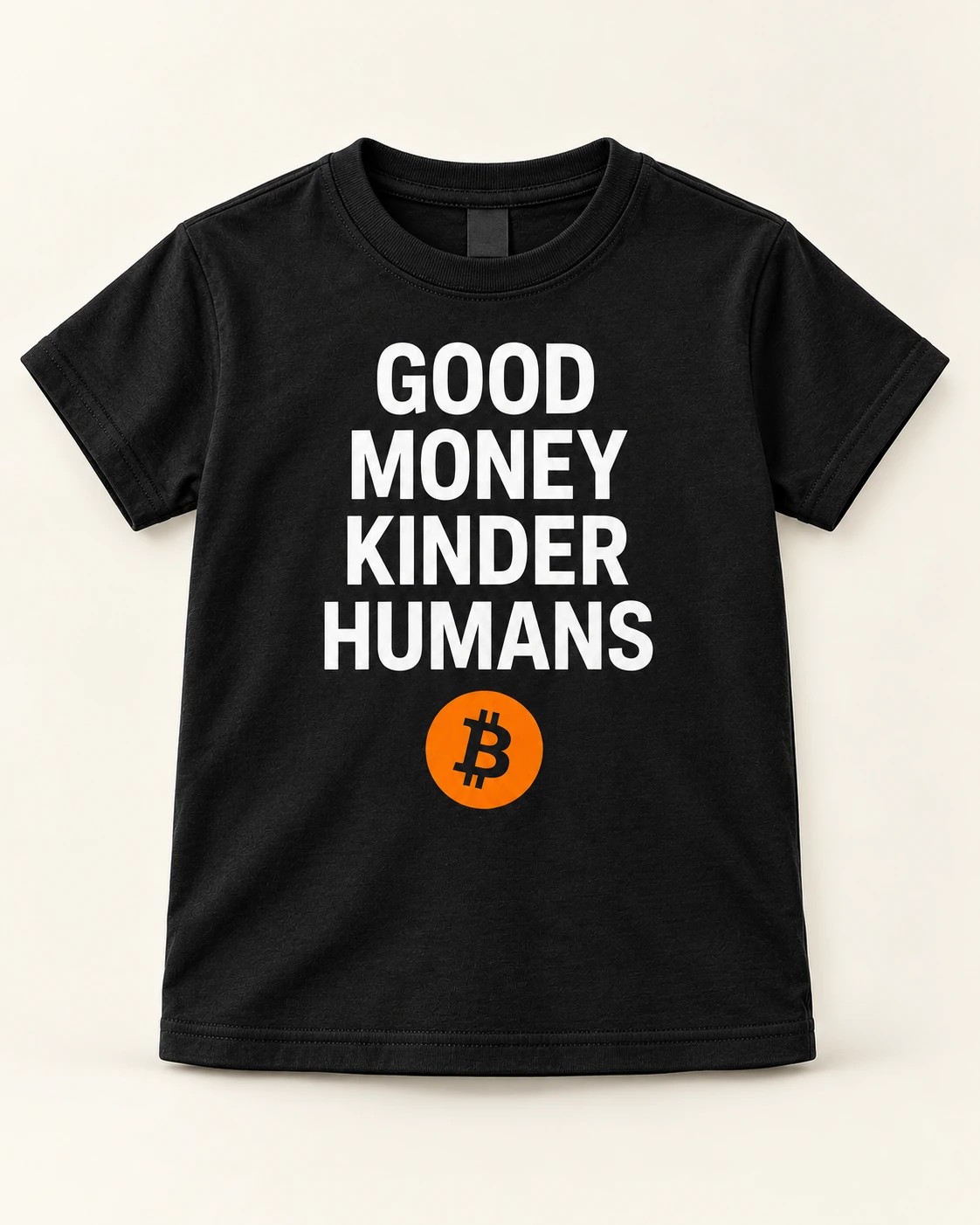 AI concept — Good Money Kinder Humans Tee — Black