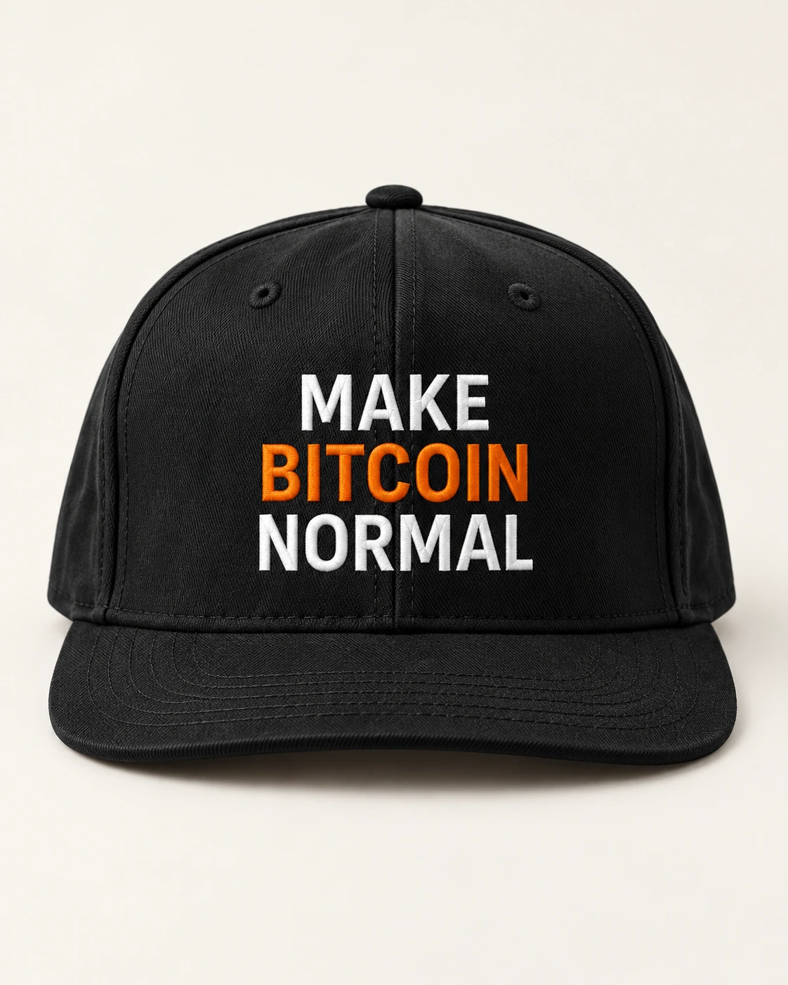 AI concept — Make Bitcoin Normal Snapback — Black