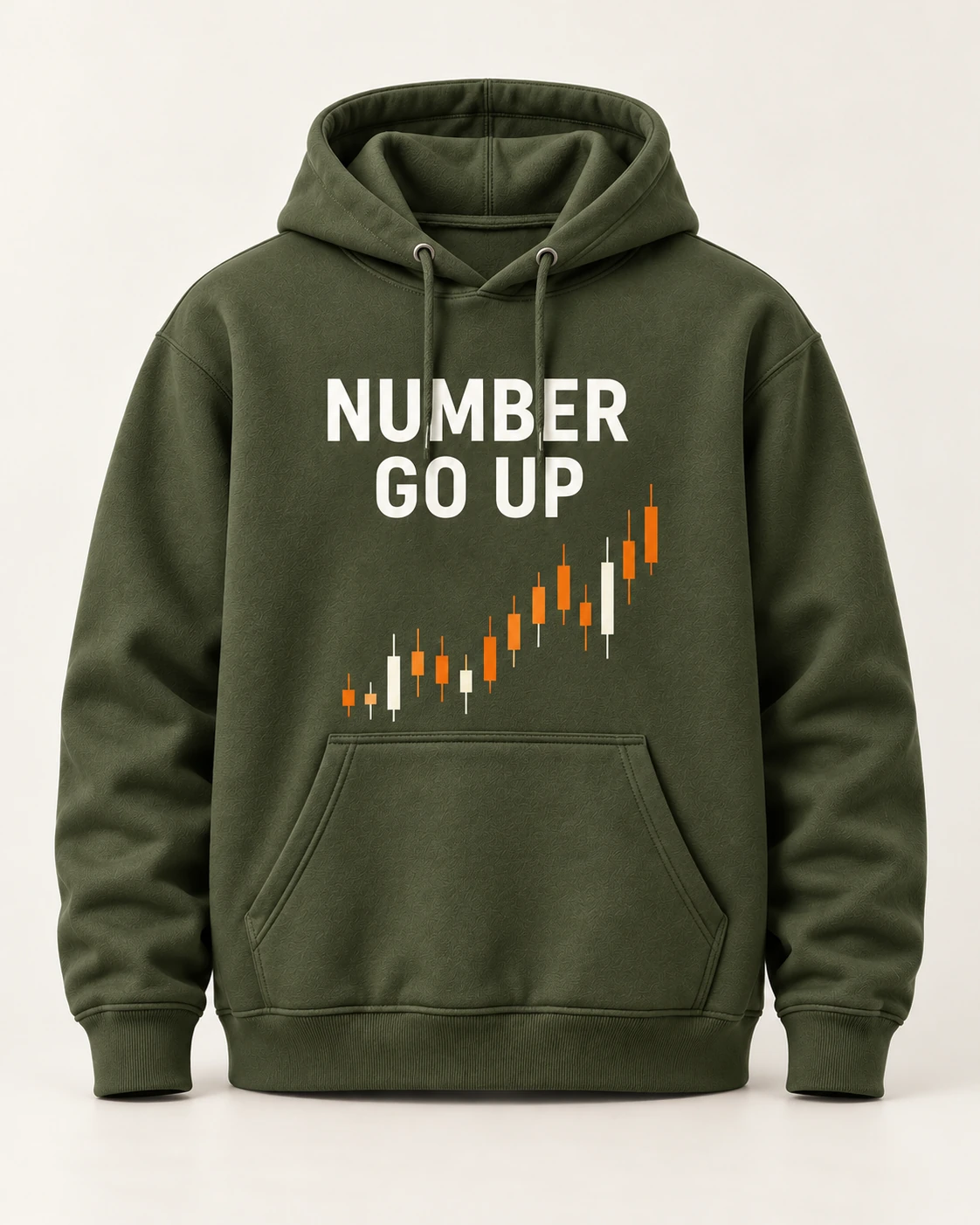 AI concept — Number Go Up Hoodie — Forest