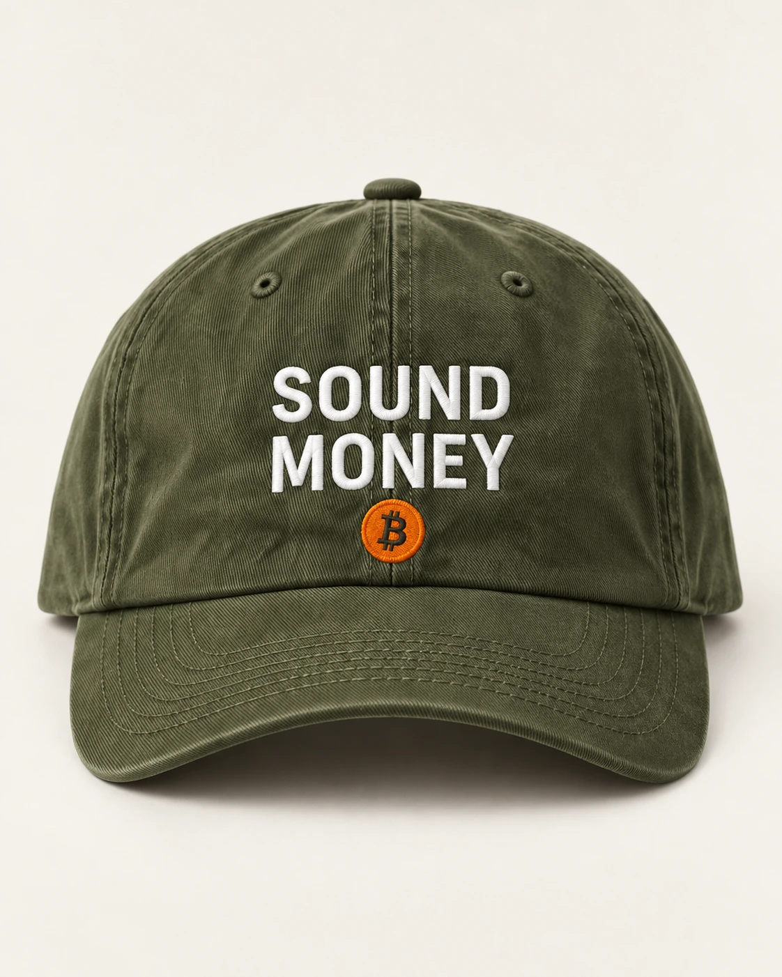AI concept — Sound Money Dad Cap — Olive