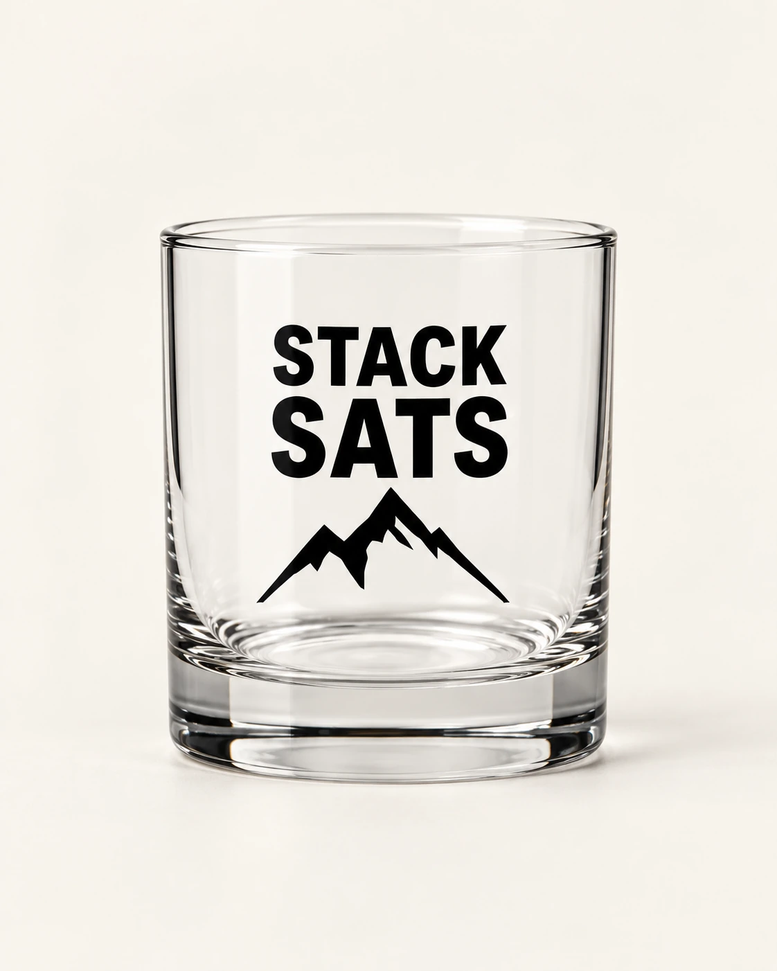 AI concept — Stack Sats Whisky Glass — Clear