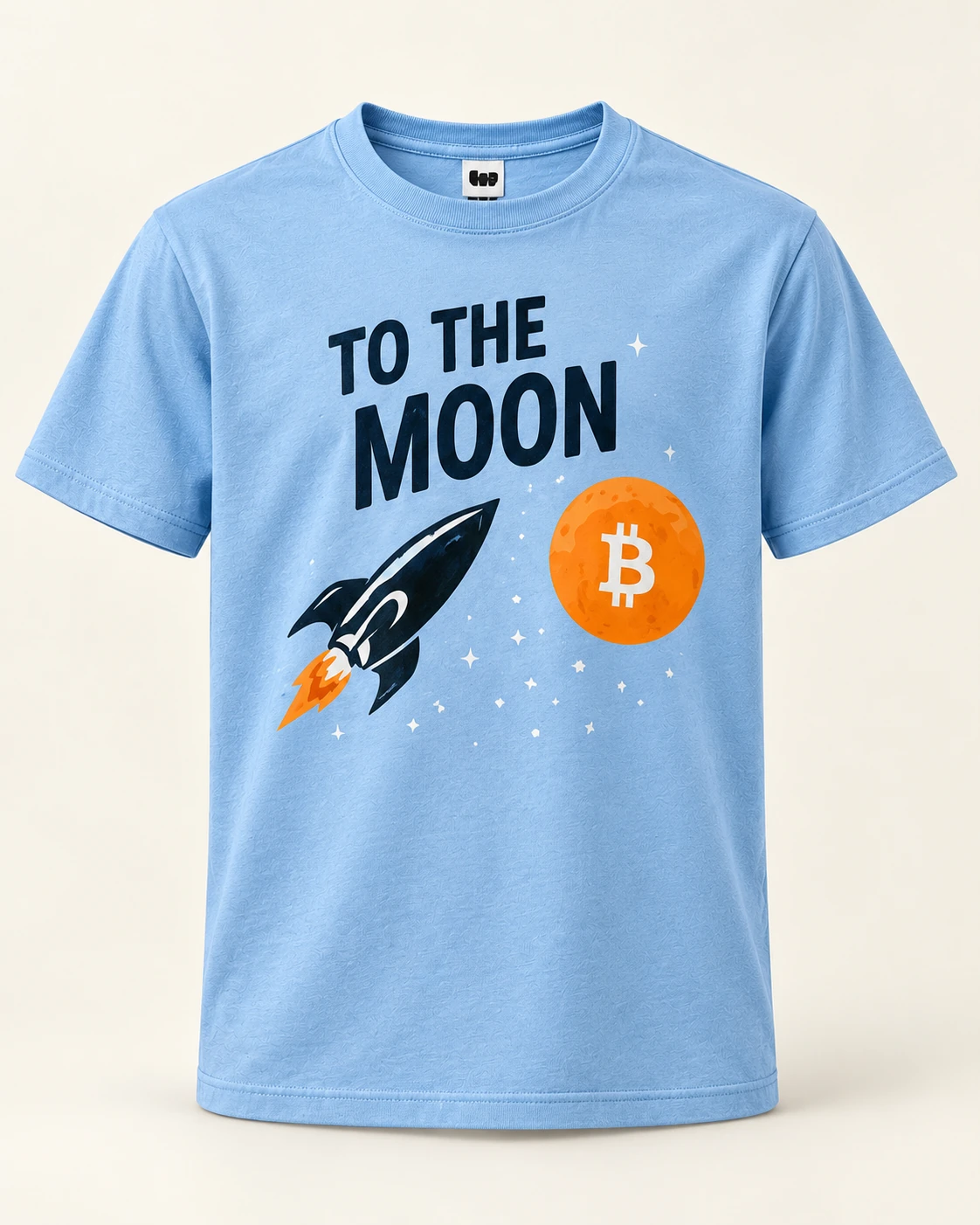AI concept — To the Moon Tee — Sky Blue