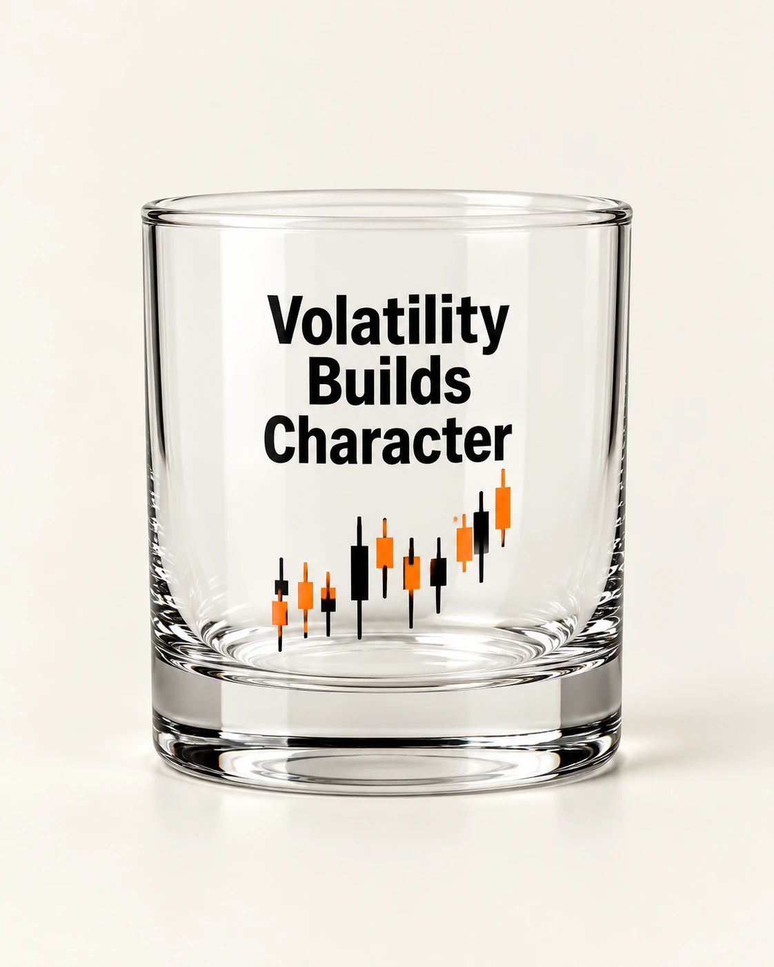 AI concept — Volatility Builds Character Whisky Glass — Clear