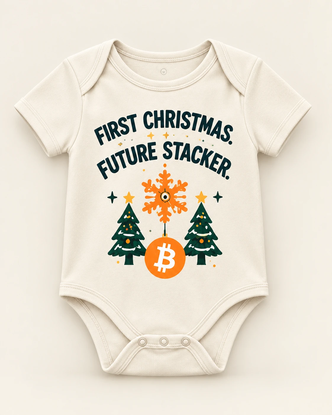 AI concept — First Christmas. Future Stacker. Bodysuit — Cream