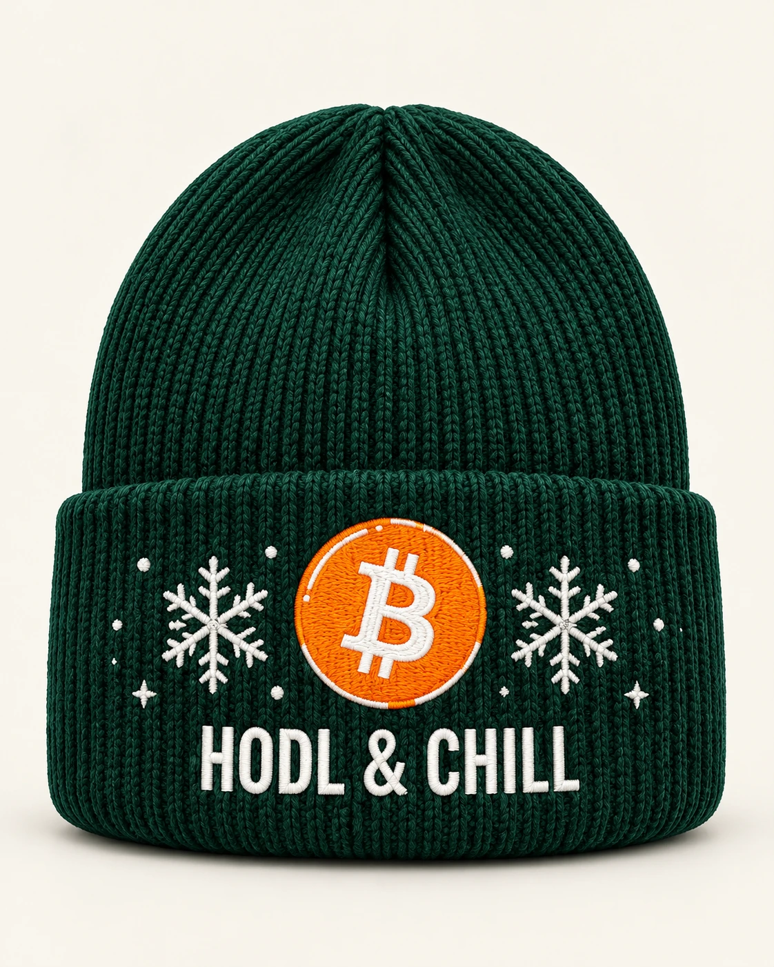 AI concept — HODL & Chill Beanie — Pine Green