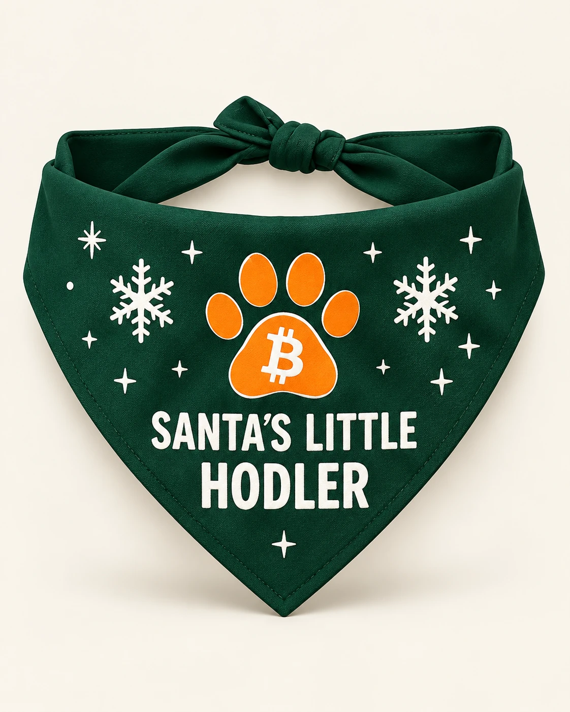 AI concept — Santa’s Little HODLER Bandana — Pine Green