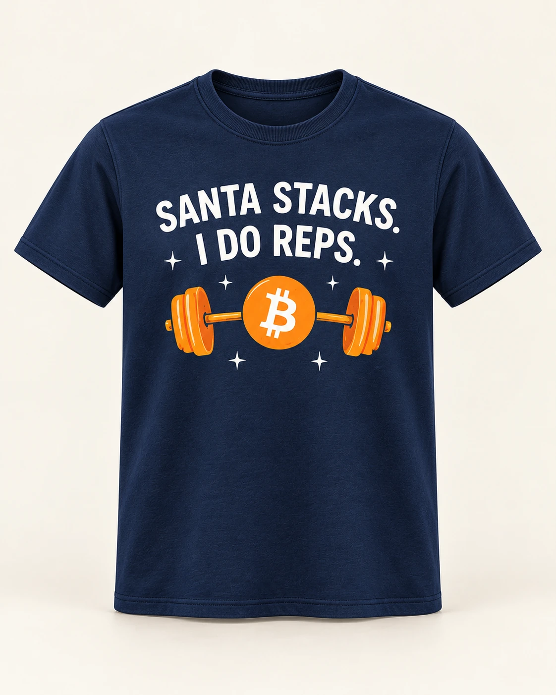 AI concept — Santa Stacks. I Do Reps. Training Tee — Navy